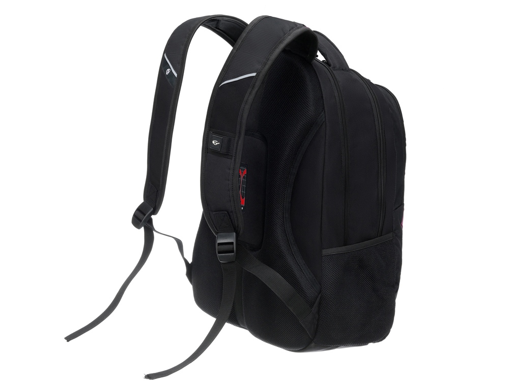 Рюкзак TORBER ПРОРЫВ с отделением для ноутбука 15, чёрный/бордовый, полиэстер 600D, 35x20x47 см, 33л-2