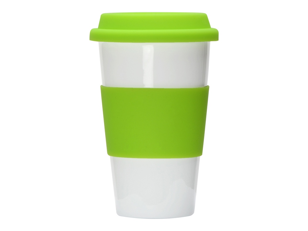 Фарфоровая кружка с двойными стенками Toronto, 300 мл, зеленое яблоко-2