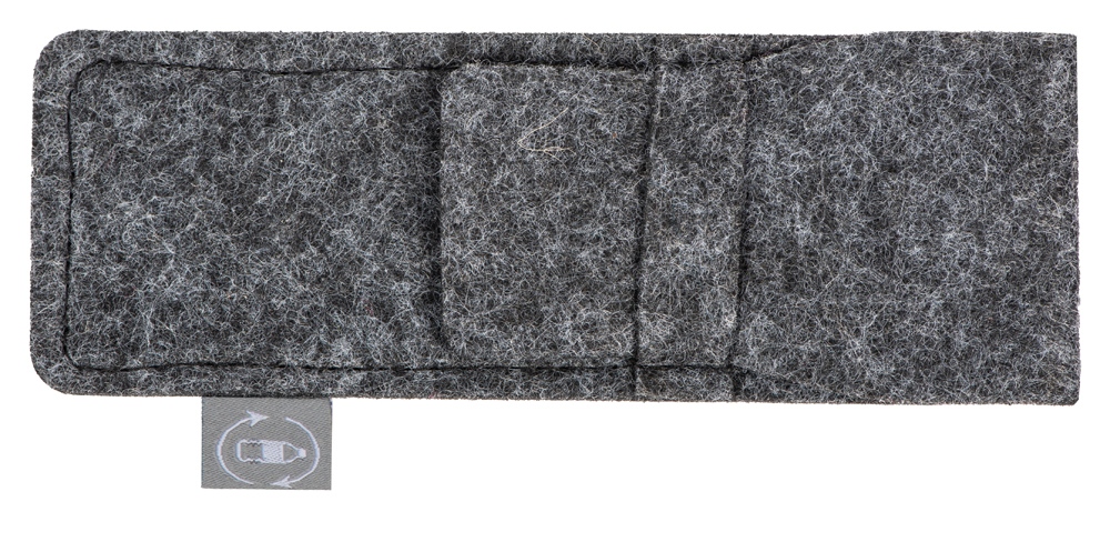 Футляр для ручек из RPET-фетра Felt, серый-3