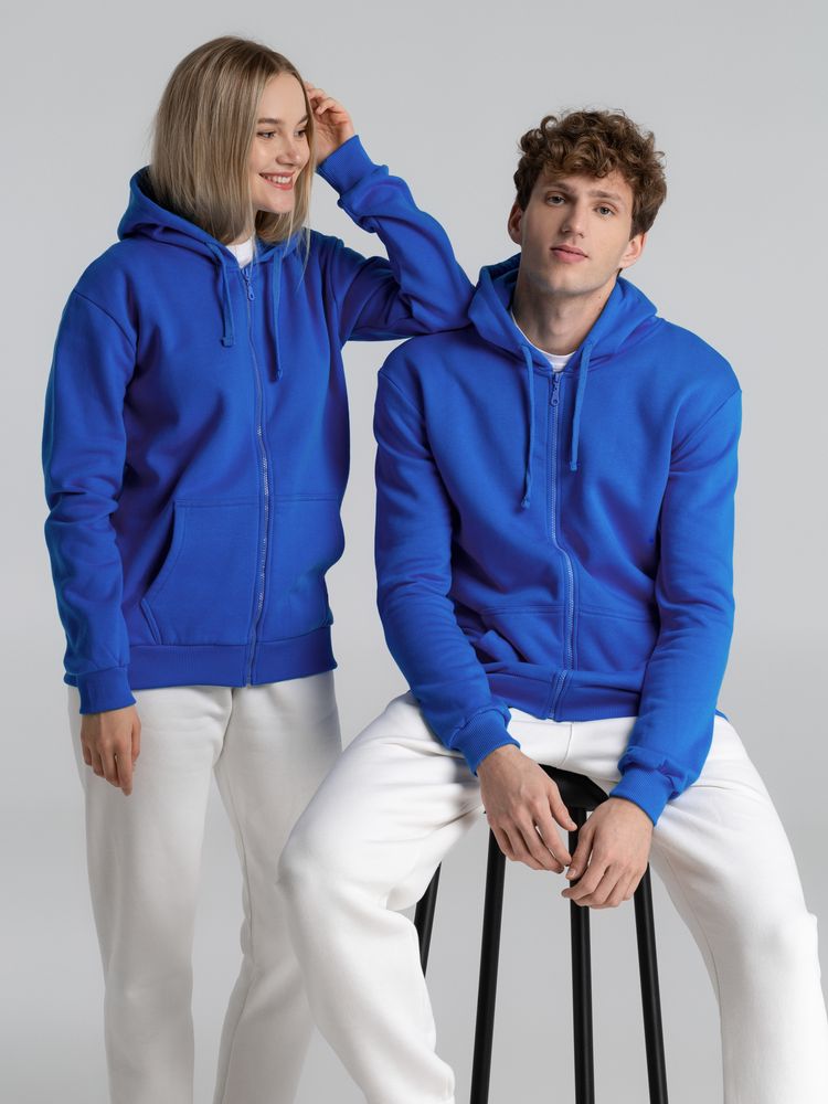 Толстовка на молнии с капюшоном Siverga Heavy 2.0, ярко-синяя-5