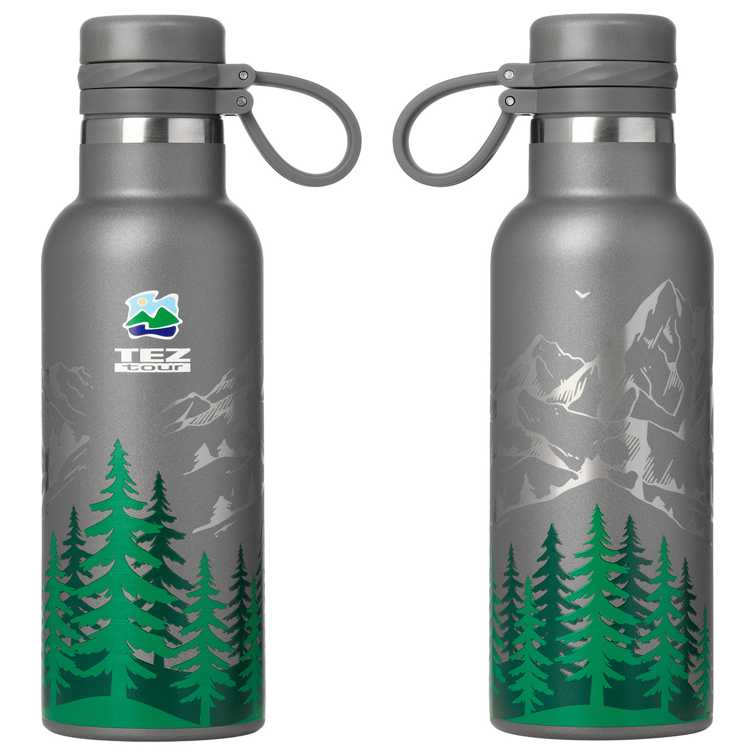 Термобутылка вакуумная герметичная Модена, серая-11