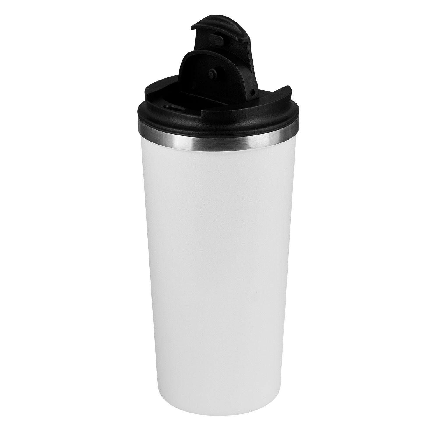 Термокружка вакуумная Палермо (Palermo), белая, зернистое покрытие-1