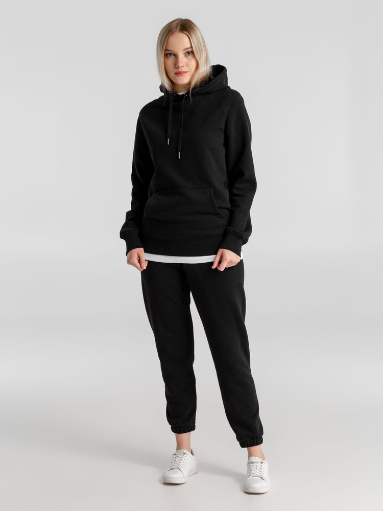 Толстовка с капюшоном унисекс King, черная-4