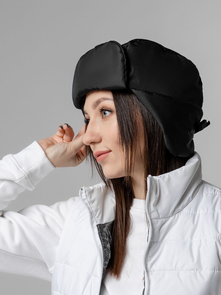 Шапка-ушанка Shelter, черная-8