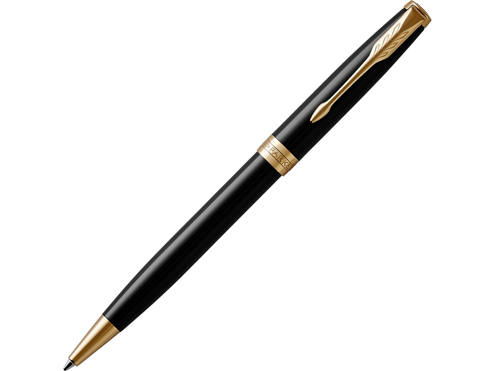 Ручка шариковая Parker Sonnet Core Black Lacquer GT, черный/золотистый-0
