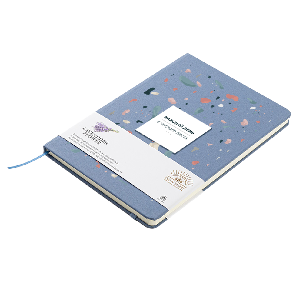 Блокнот из растительного сырья Tutti Frutti в твёрдом переплёте, Лавандовый-6