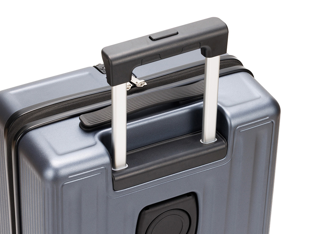 Чемодан TORBER БАЙКАЛ, тёмно-серый металлик, поликарбонат, 37,5 x 20 х 54 см, 37 л-5