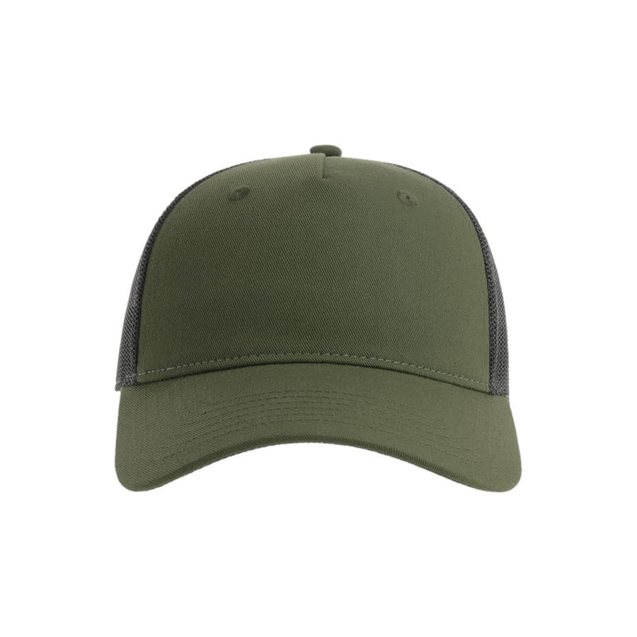 Бейсболка ZION, 5 клиньев, пластиковая застежка, оливковый-3