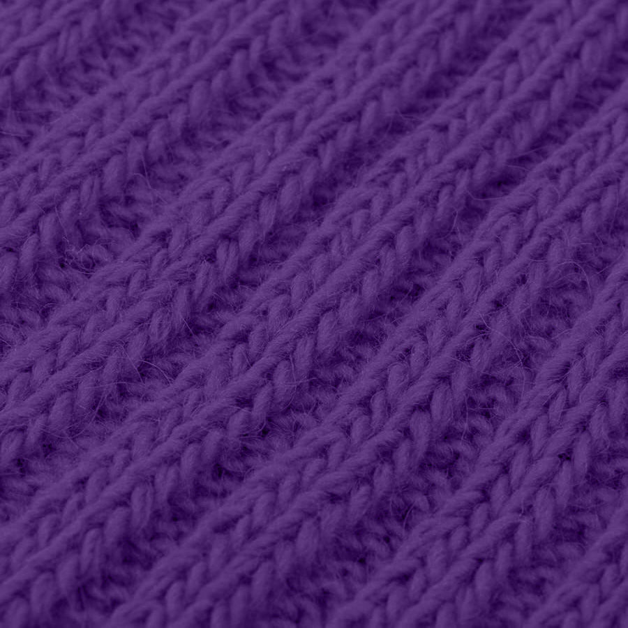 Шарф вязаный НАСВЯЗИ© шерсть/акрил, фиолетовый-2