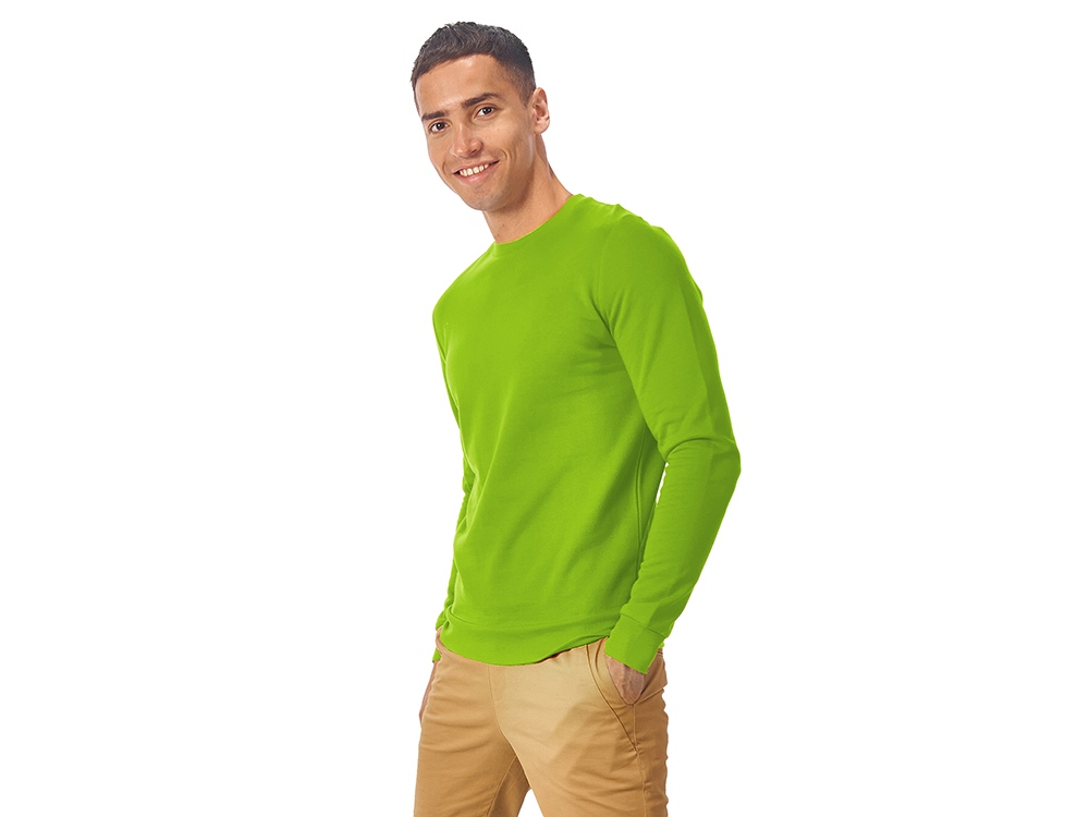 Свитшот Motion унисекс с начесом, зеленое яблоко-3