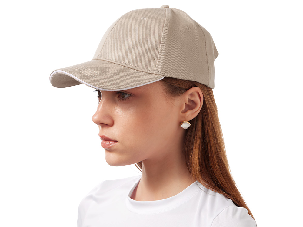 Бейсболка Cancun, песочный/белый-2