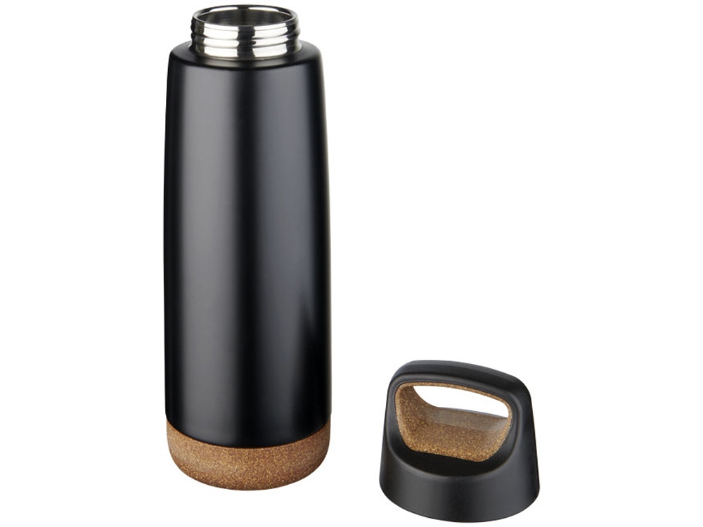 Спортивная медная бутылка с вакуумной изоляцией Valhalla объемом 600 мл, черный-2
