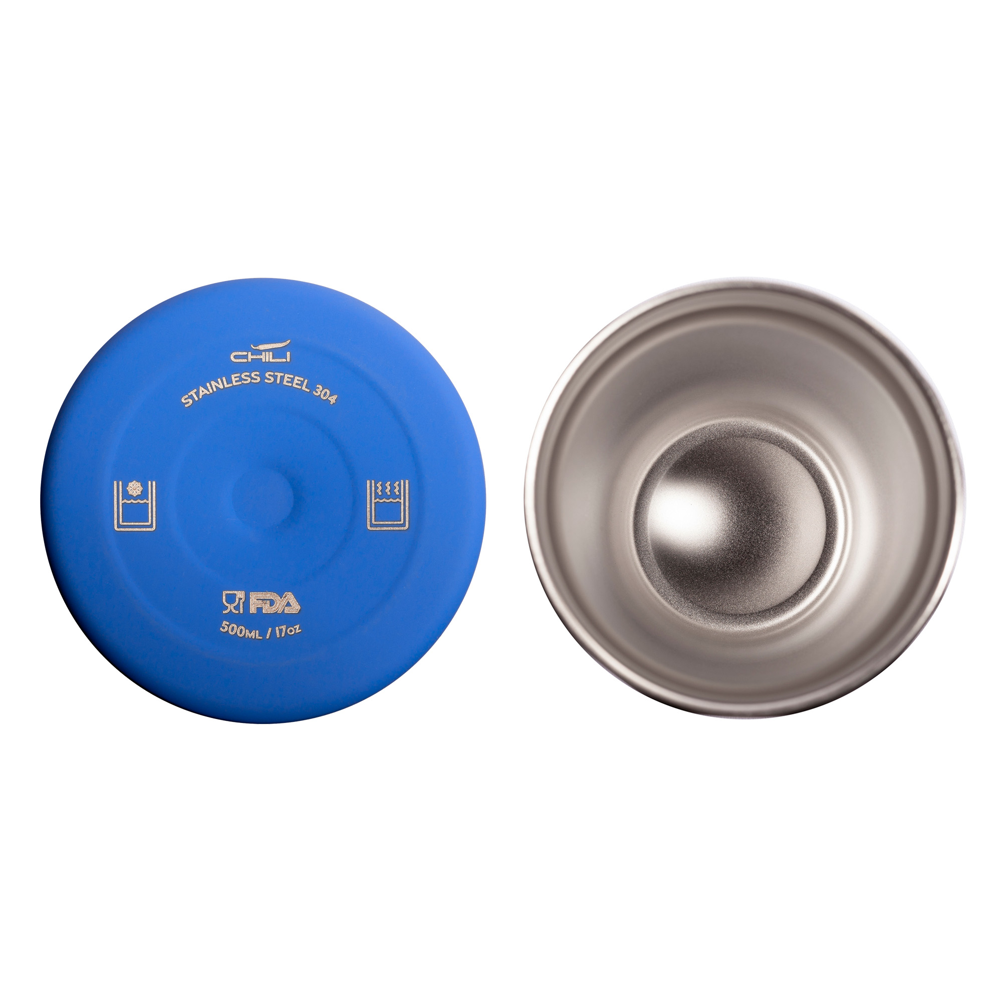 Термостакан "Calypso" 500 мл, покрытие soft touch, черный #-5