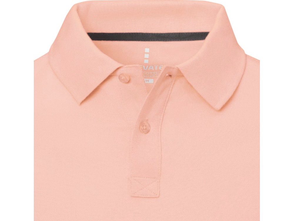 Calgary мужская футболка-поло с коротким рукавом, pale blush pink-3