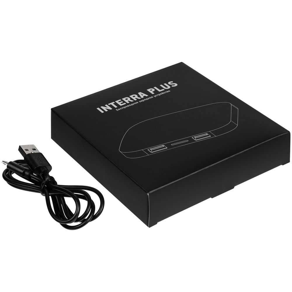 Беспроводное зарядное устройство Interra Plus, черное-4