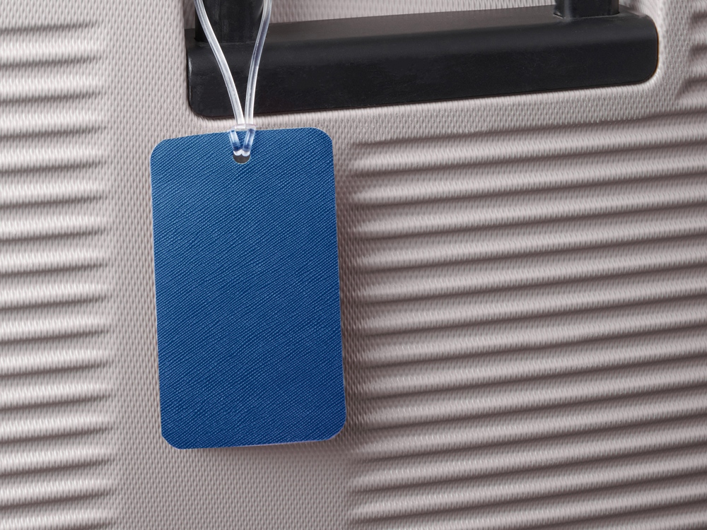 Багажная бирка Favor на силиконовой петле, синий-3