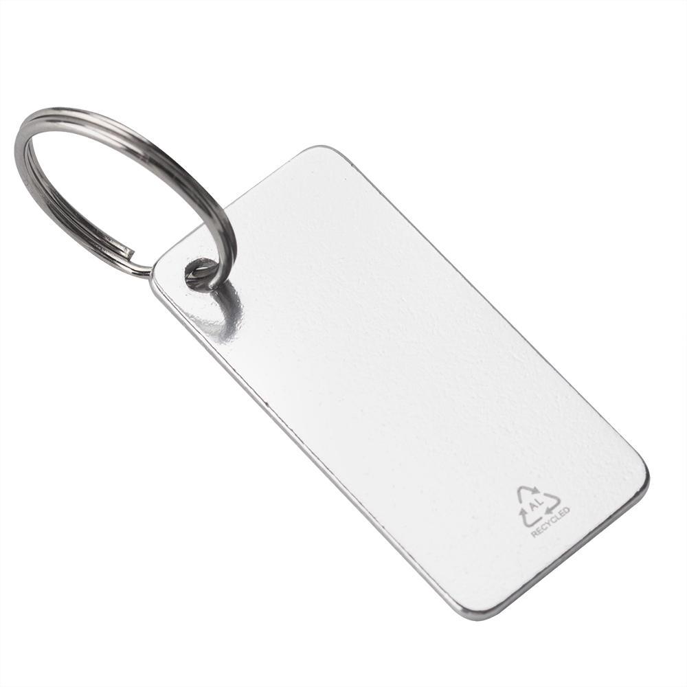 Брелок из переработанного алюминия Convert, Серебро-2