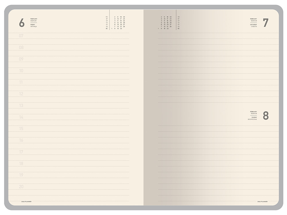 Ежедневник А5 датированный Megapolis Color 2026, серый-7