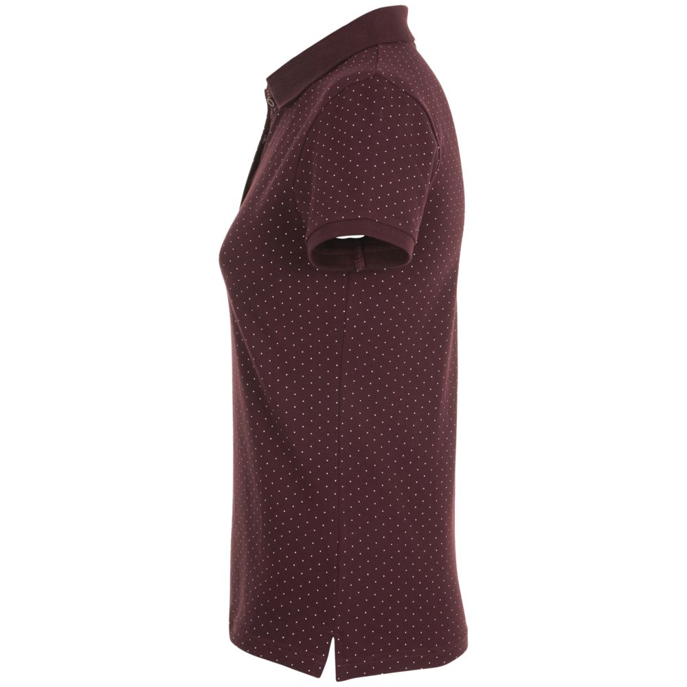 Рубашка поло женская Brandy Women, бордовая с белым-1