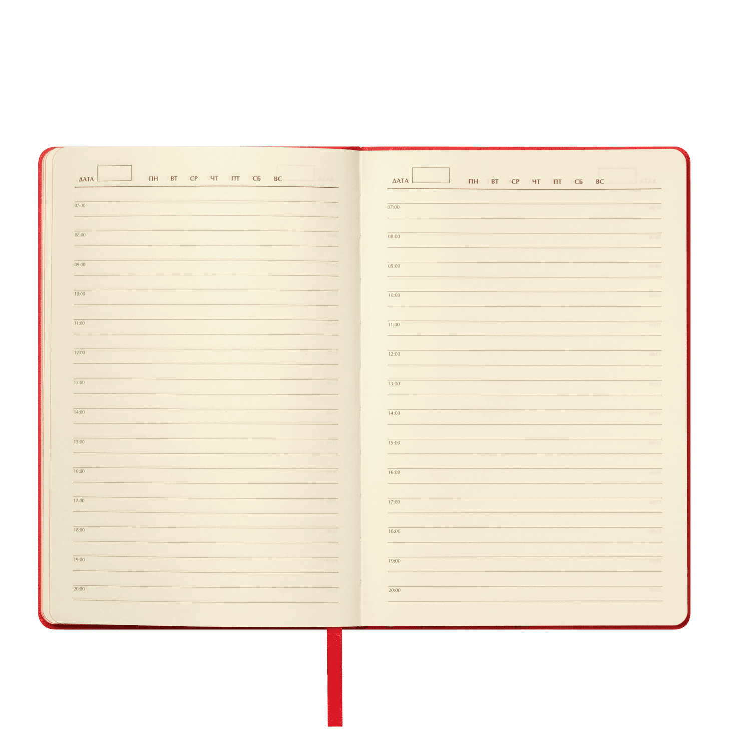 Ежедневник Молто (Molto) недатированный, красный (без упаковки, без стикера)-6