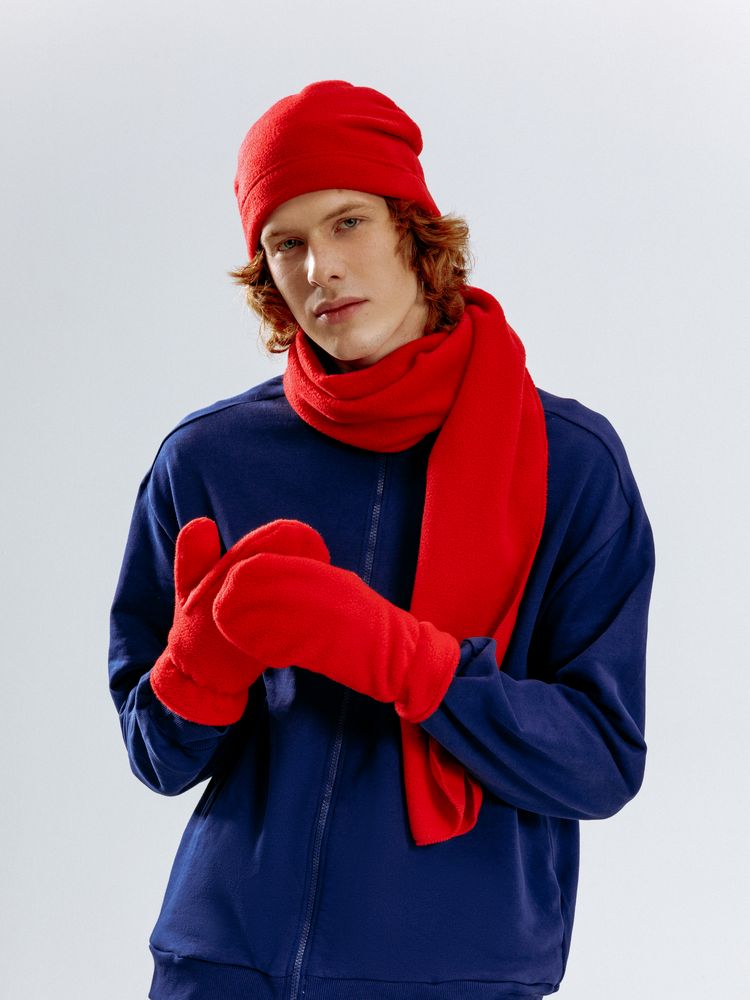 Шарф Fleecy, красный-3