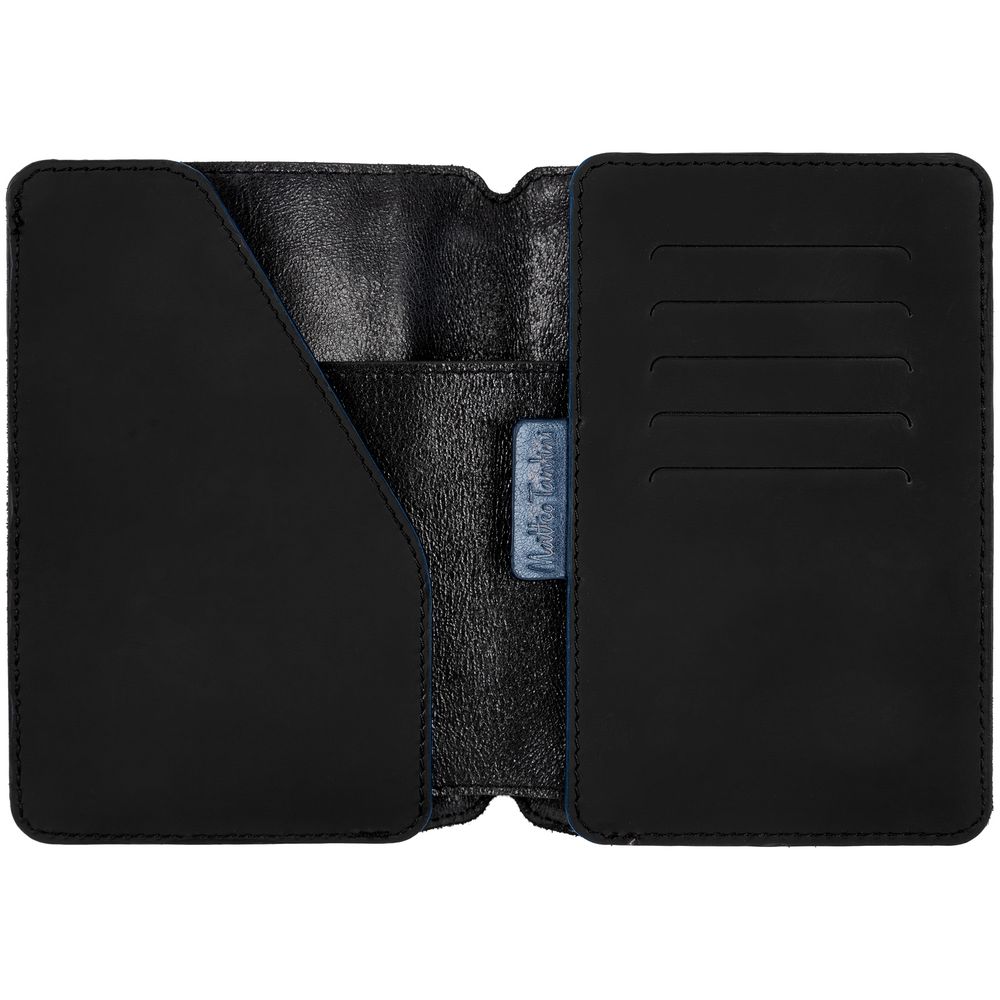 Автобумажник Arrival, черный с синим-2