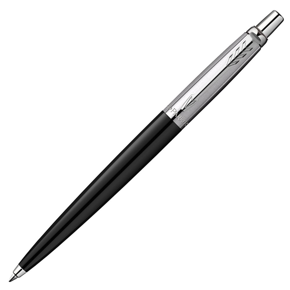 Ручка шариковая Parker Jotter Originals Black Chrome CT, черная-0