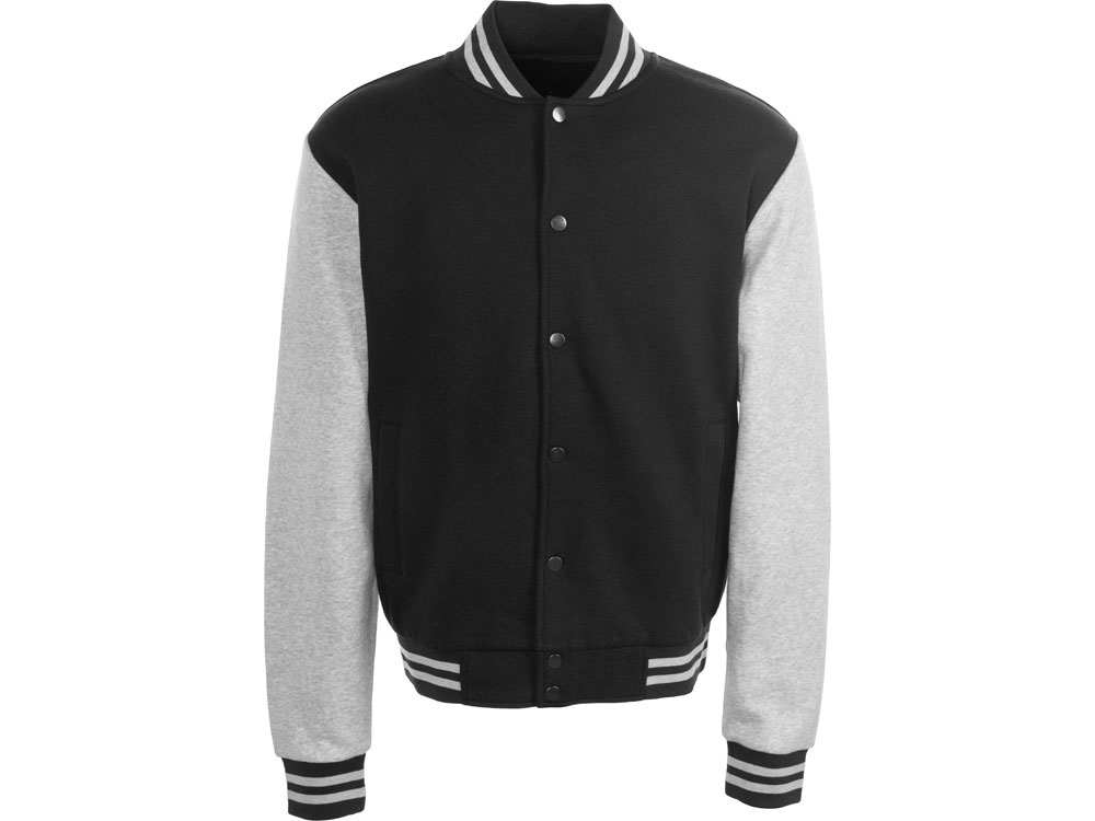 Бомбер Oxford, черный/серый меланж, унисекс-8
