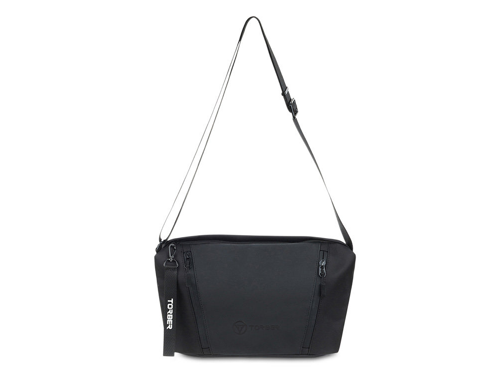 Сумка через плечо TORBER НОВА, черный, нейлон/полиэстер, 33 х 6 х 20 см-0