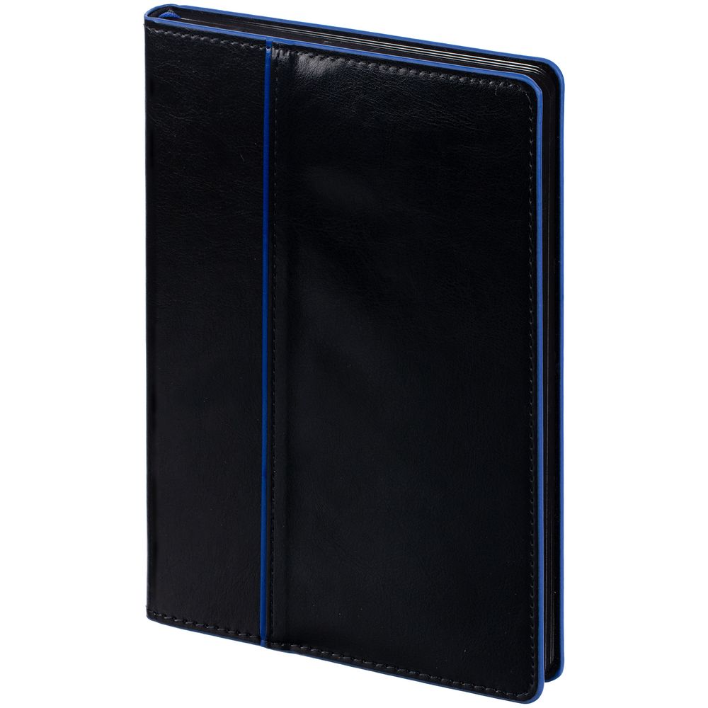 Ежедневник Alanis, недатированный, черный с синим-0