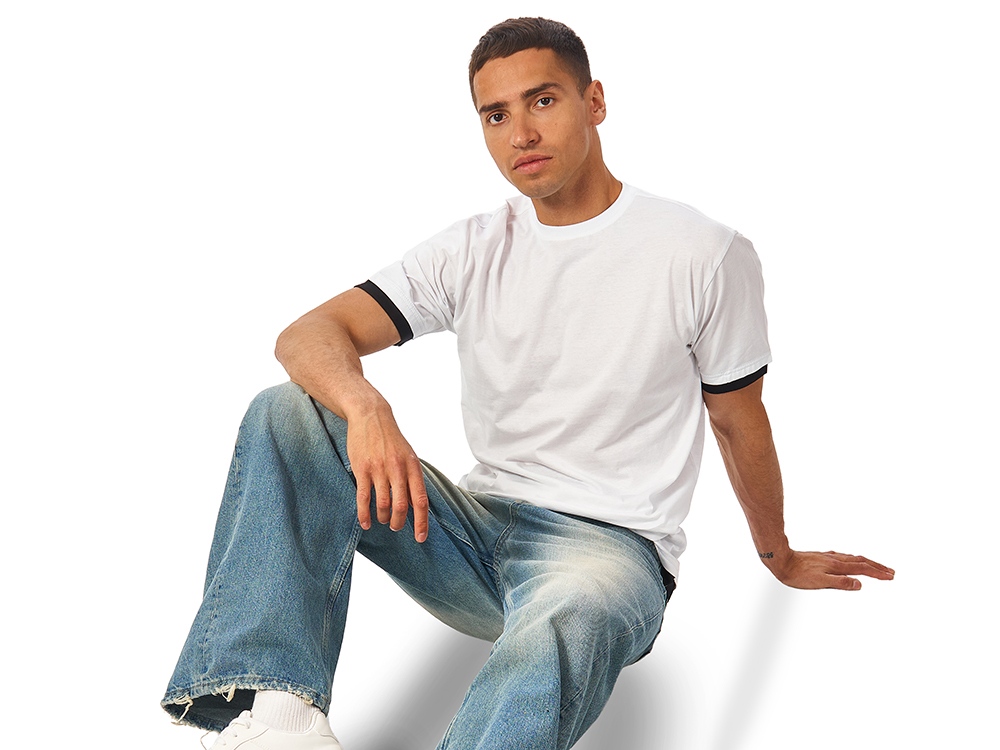 Футболка Rotterdam мужская, белый/черный-1