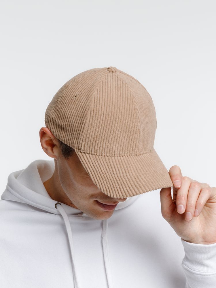 Бейсболка Soft Core, бежевая-6