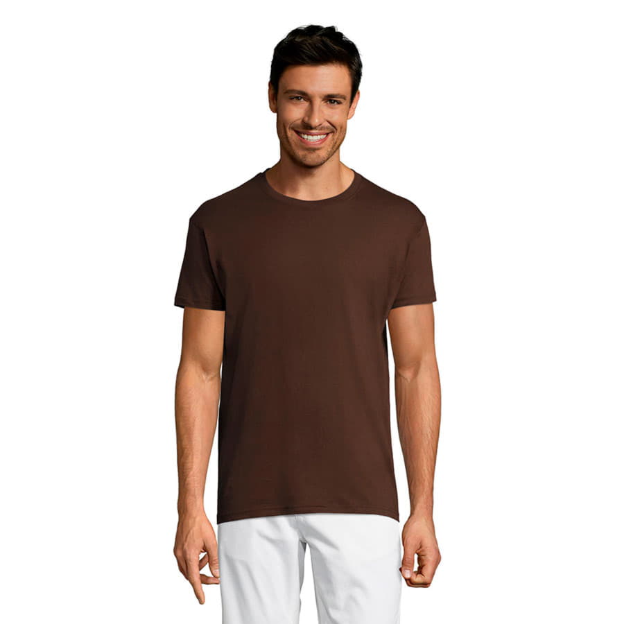Футболка унисекс REGENT 150, шоколадный-3