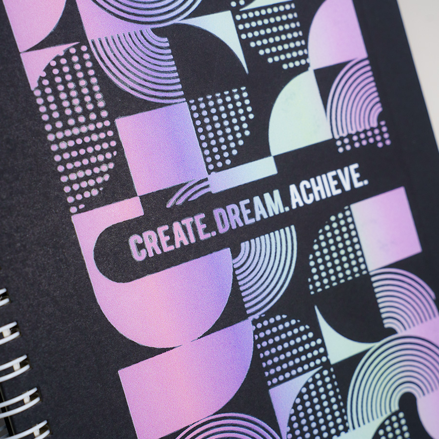 Блокнот на двойной пружине HELIX, 143 х 205 мм, черный с зелёным, блок в линейку, черный, зеленый-7