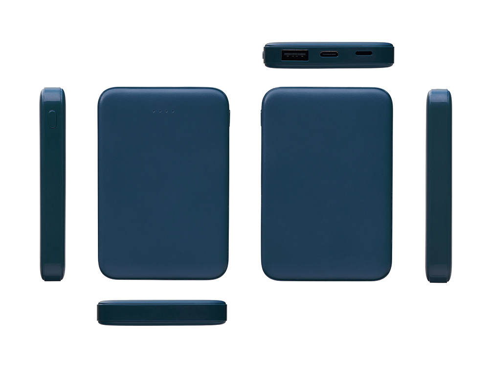 Внешний аккумулятор Simp, 5000 мАч, темно-синий-4