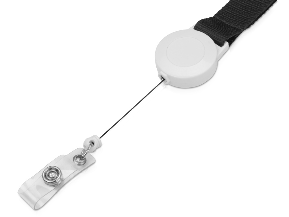 Ланьярд с ретрактором, черный-3