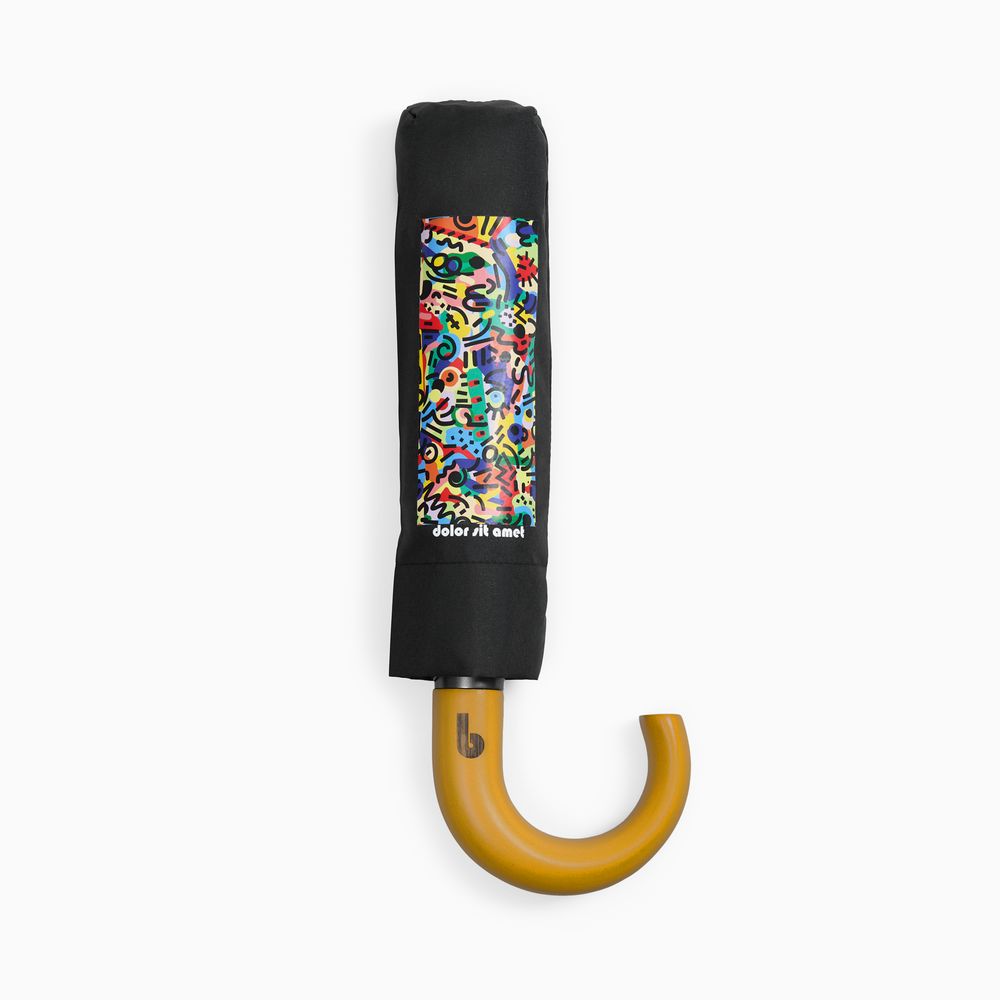 Зонт складной Classic, черный-6