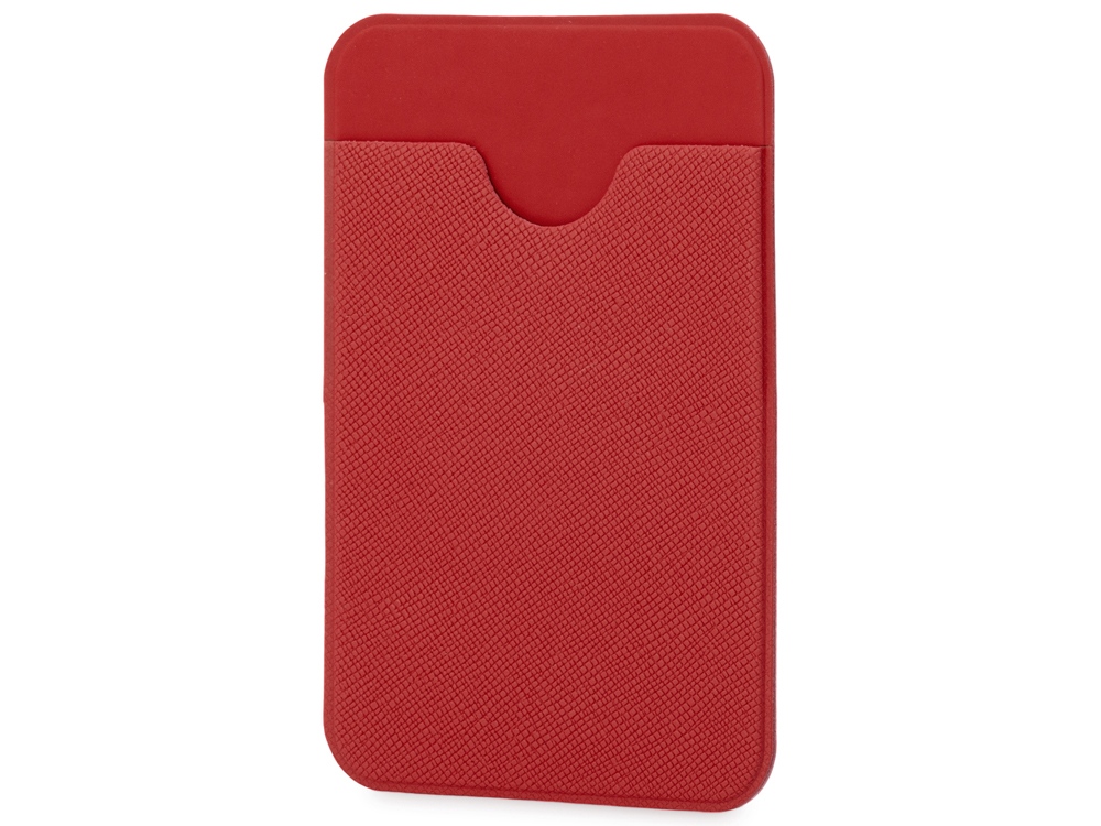 Чехол-картхолдер Favor на клеевой основе на телефон для пластиковых карт и и карт доступа, красный-0