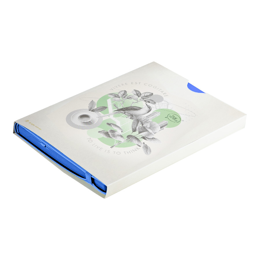 Бизнес-блокнот "RILY", формат А5,  синий ройал, блок в точку, синий ройал-3