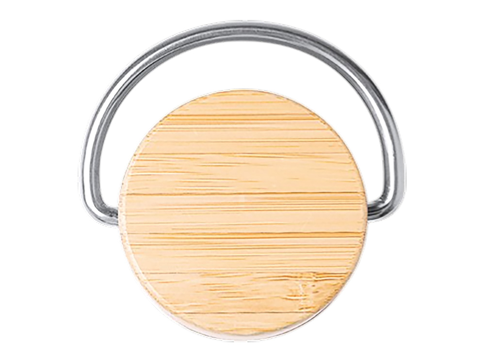 Термобутылка Мэйер из нержавеющей стали, с бамбуковой крышкой, серебристый-1