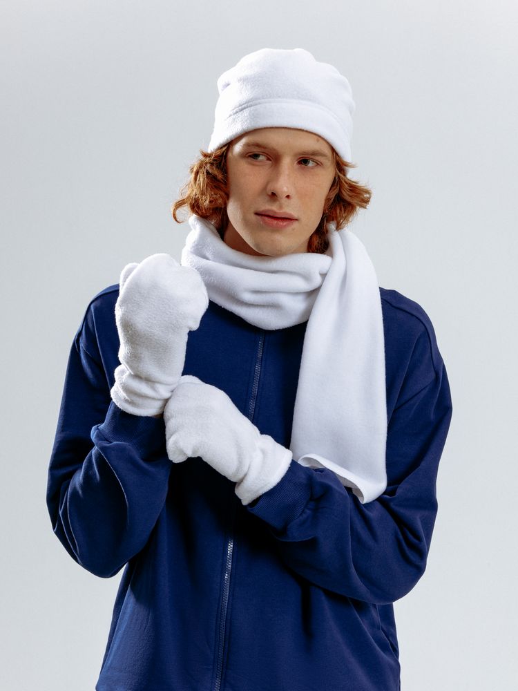 Варежки Fleecy, белые-3