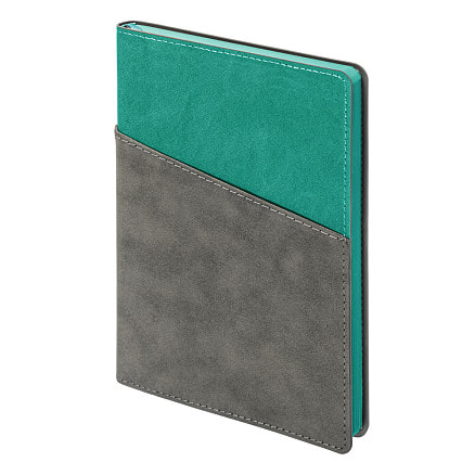 Ежедневник Flexy Smart Porta Nuba Latte A5, серый/бирюзовый-2