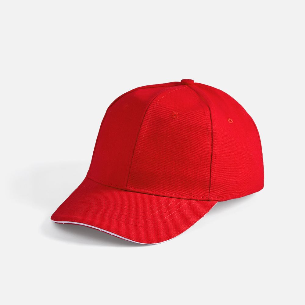 Бейсболка Buffalo, красная с белым-0