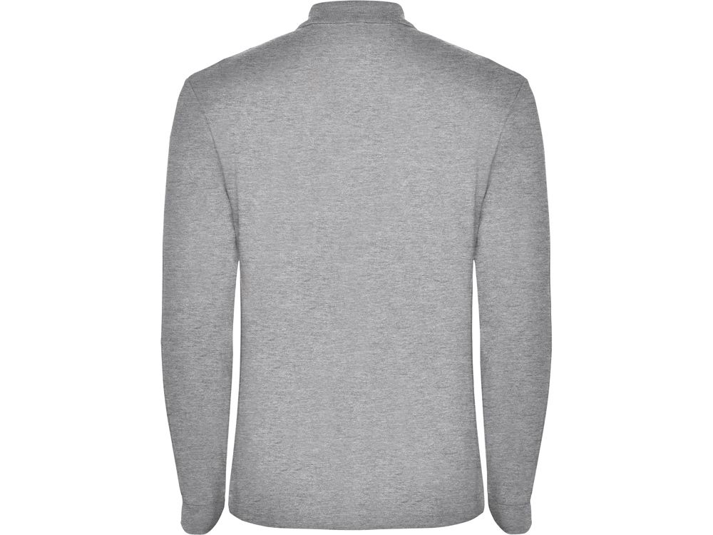 Рубашка поло Estrella мужская с длинным рукавом, серый меланж-1