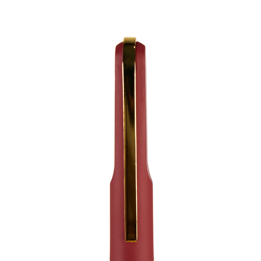 Ручка шариковая FARO, покрытие soft touch, бордовый, золотистый-2