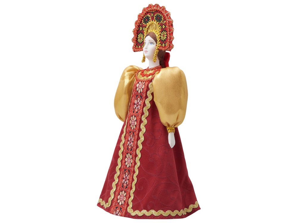 Подарочный набор: кукла фарфоровая, мед, красный-15