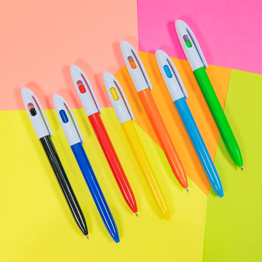 Ручка шариковая LEVEL, пластик, желтый, белый-3