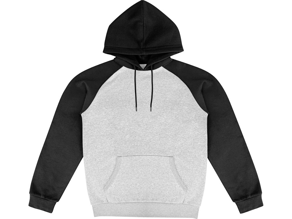 Толстовка с капюшоном Dublin мужская, черный/серый меланж-13