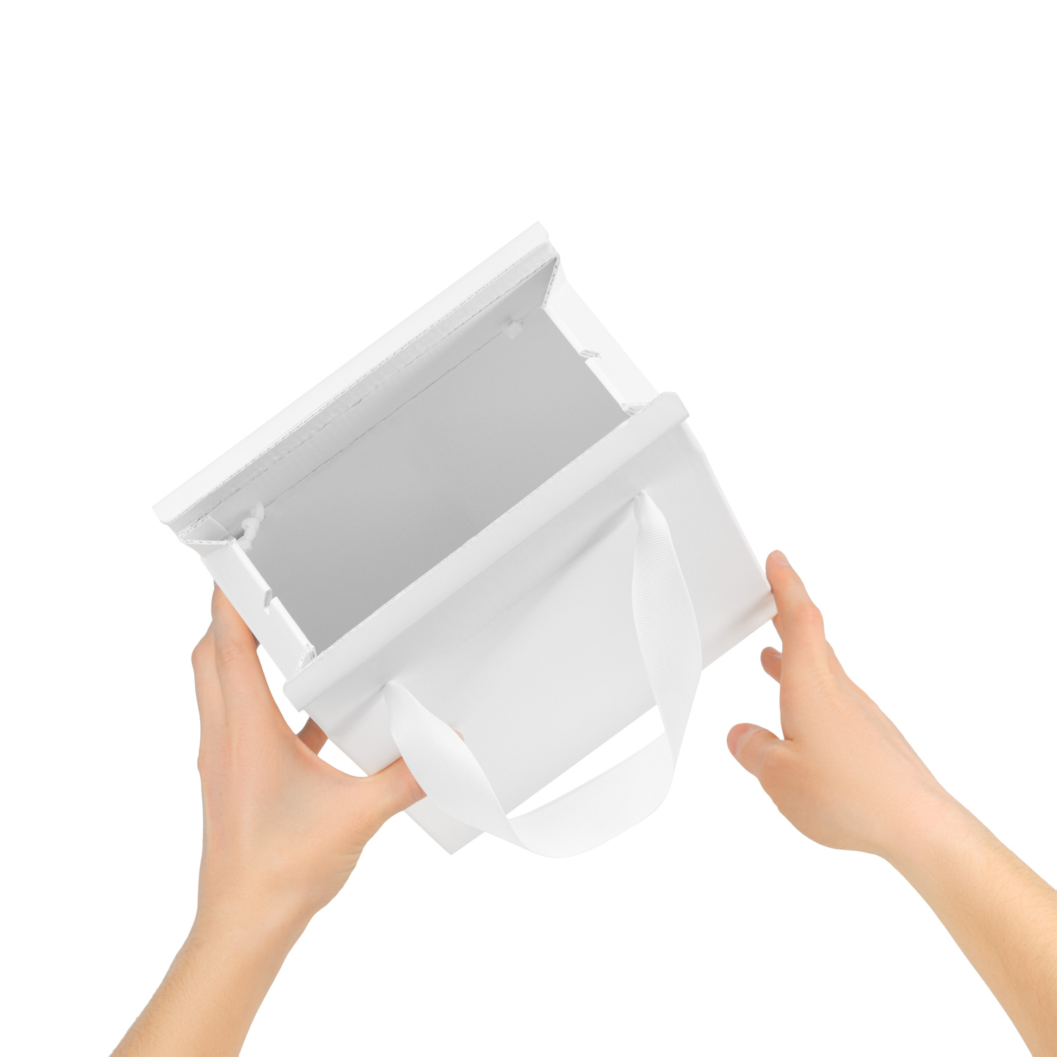 Подарочная коробка-пакет универсальная малая, белая-1