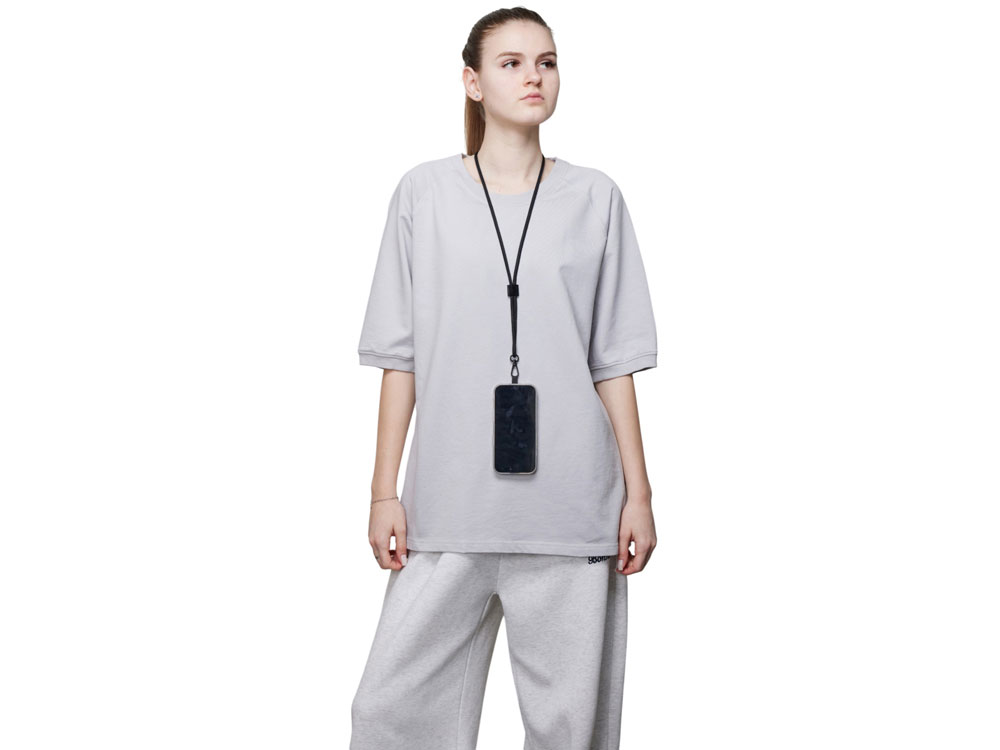 Ремешок на шею для телефона Риксо, черный-4